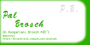 pal brosch business card